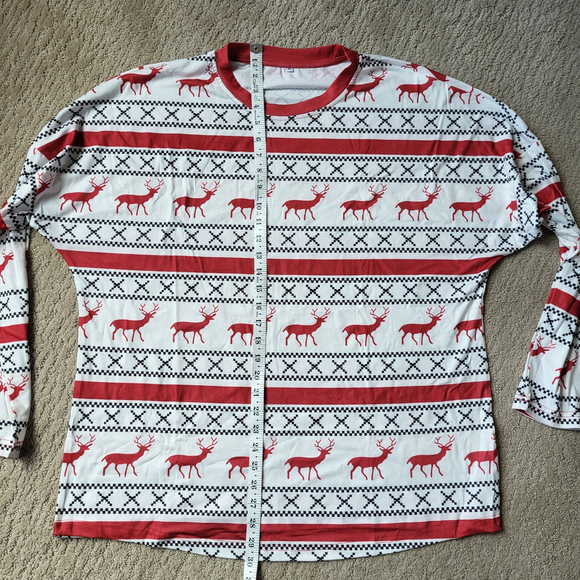 Women’s 2 Piece Christmas Lounge Suit – Reindeer Print – Size XL – NWOT - Picture 4 of 14
